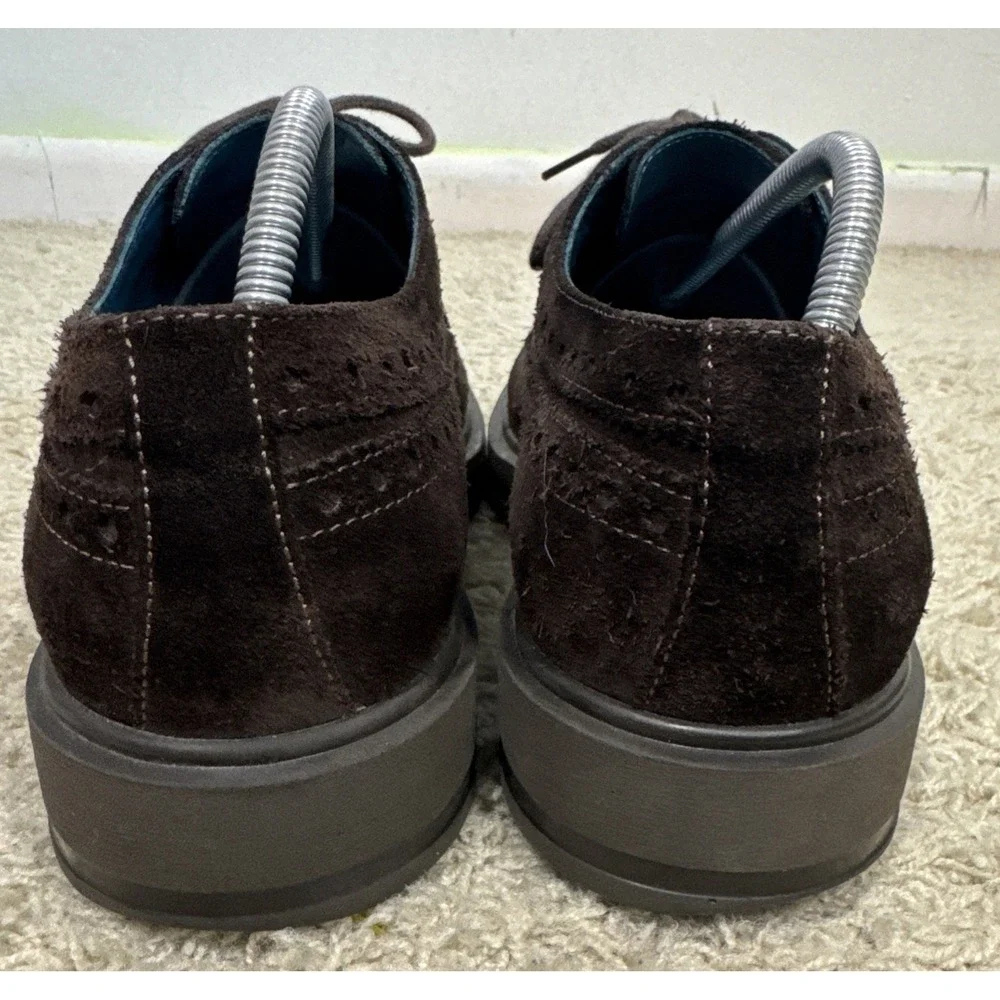 Skechers Mark Nason Brown Suede Wingtip Oxford Shoes Sz 9 Comfort Modern Preppy